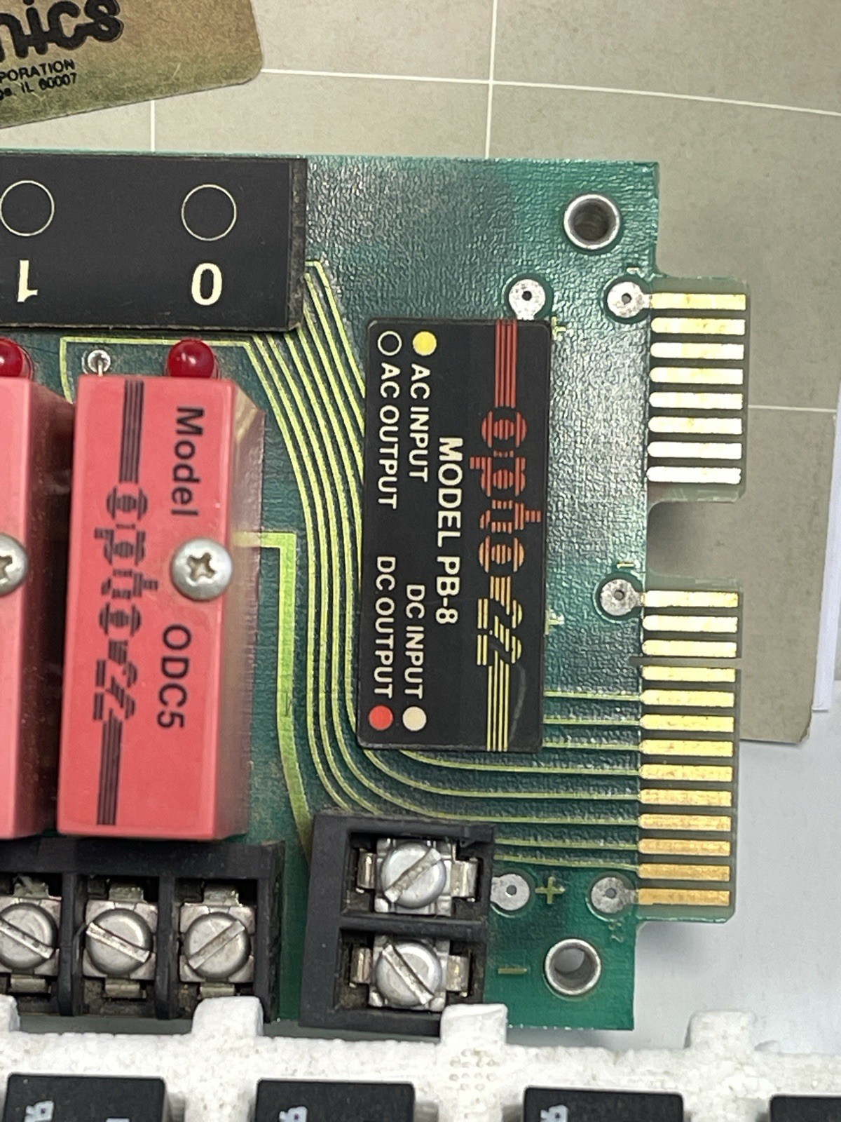 Opto 22 LOT PB-8 Board OAC5 ODC5 IAC5 OAC24 IDC RELAYS PARTS ONLY