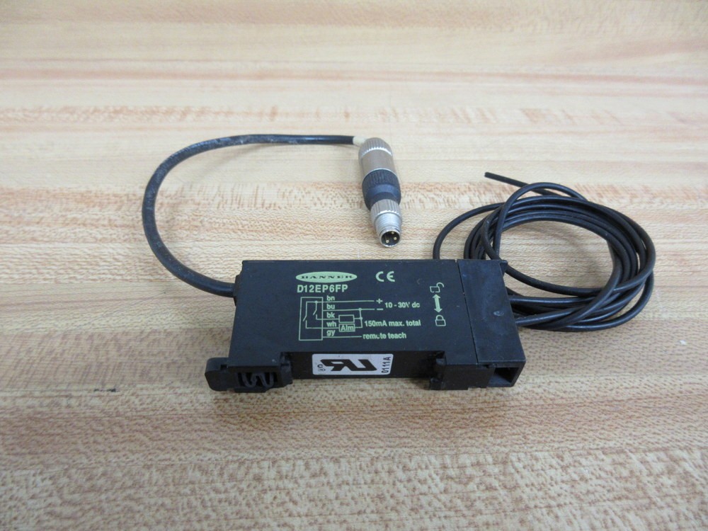 Banner D12EP6FP D12 Expert Fiber Optic Sensor 41965 With Connector
