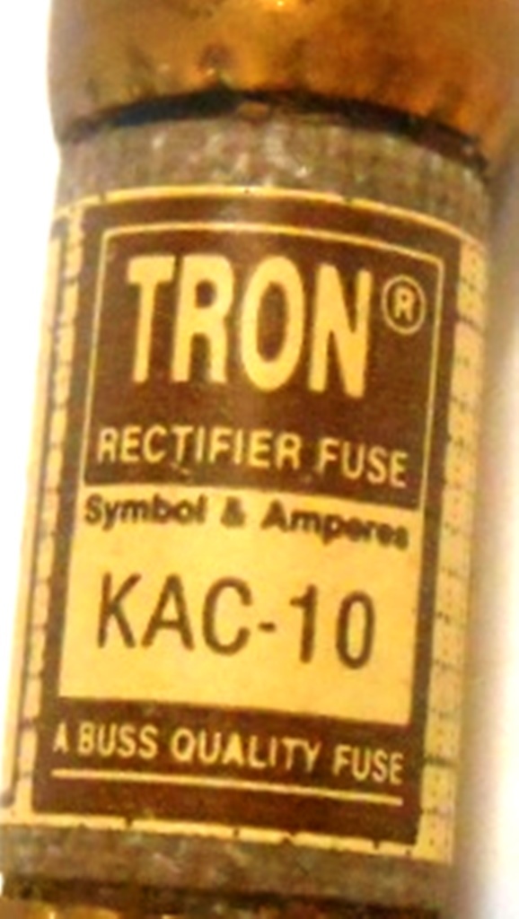 BUSSMANN COOPER, TRON RECTIFIER FUSE, KAC-10 , 10 AMPS, 600 VAC, LOT OF 6