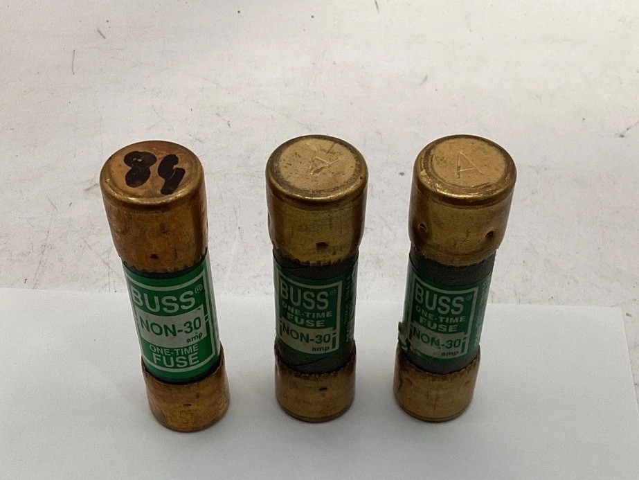 Buss NON-30 30-Amp 250 Volts Fuses Class K5 (lot of 3)