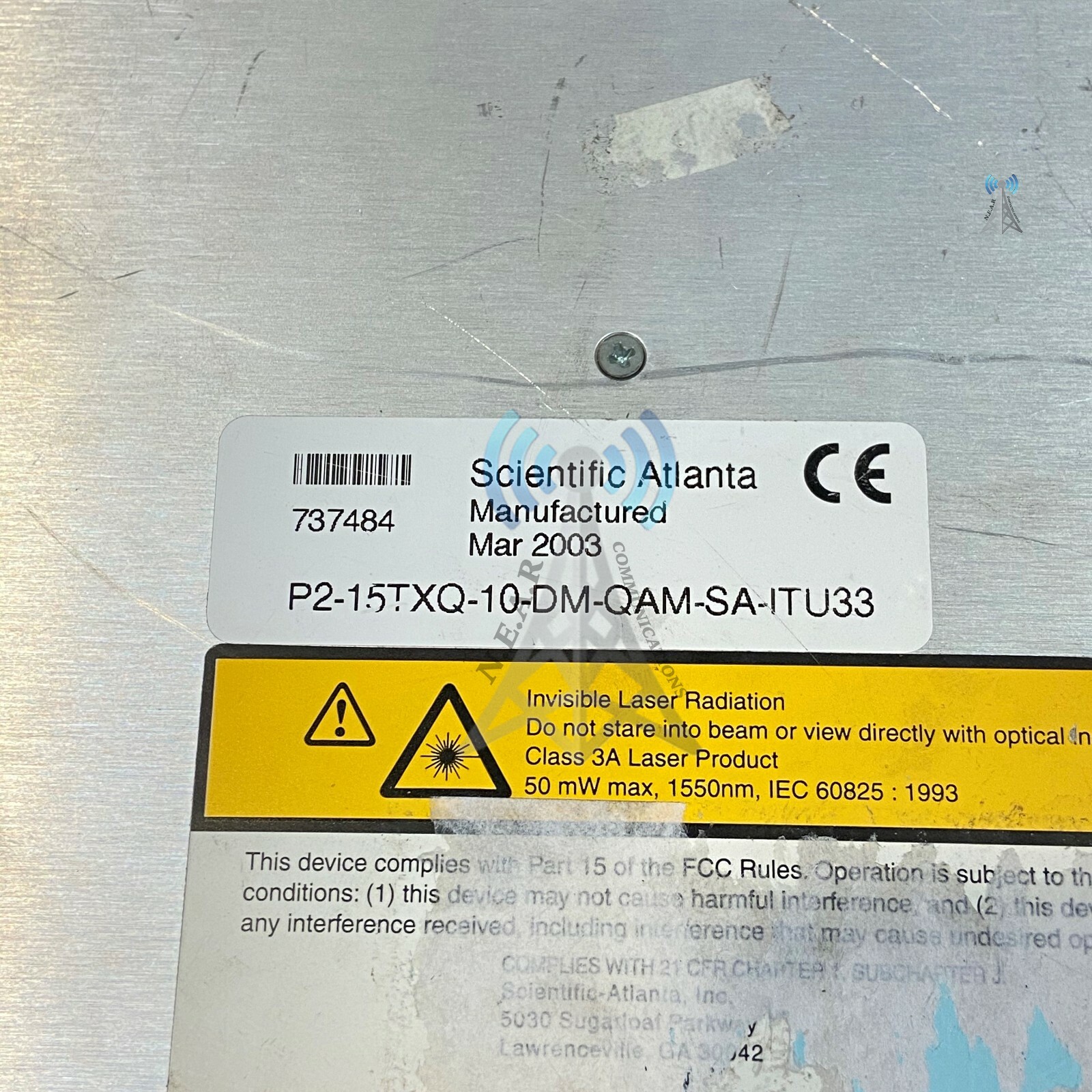 Scientific Atlanta, 737484, P2-15TXQ-10-DM-QAM-SA-ITU33, 1550nm *RH042220