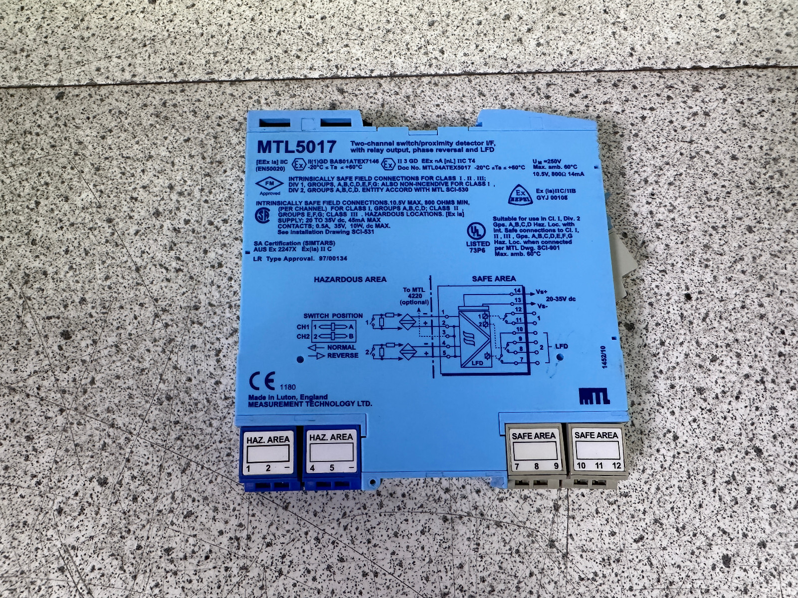 Measurement Technology Ltd. MTL5017 Two-channel Switch/Proximity Detector