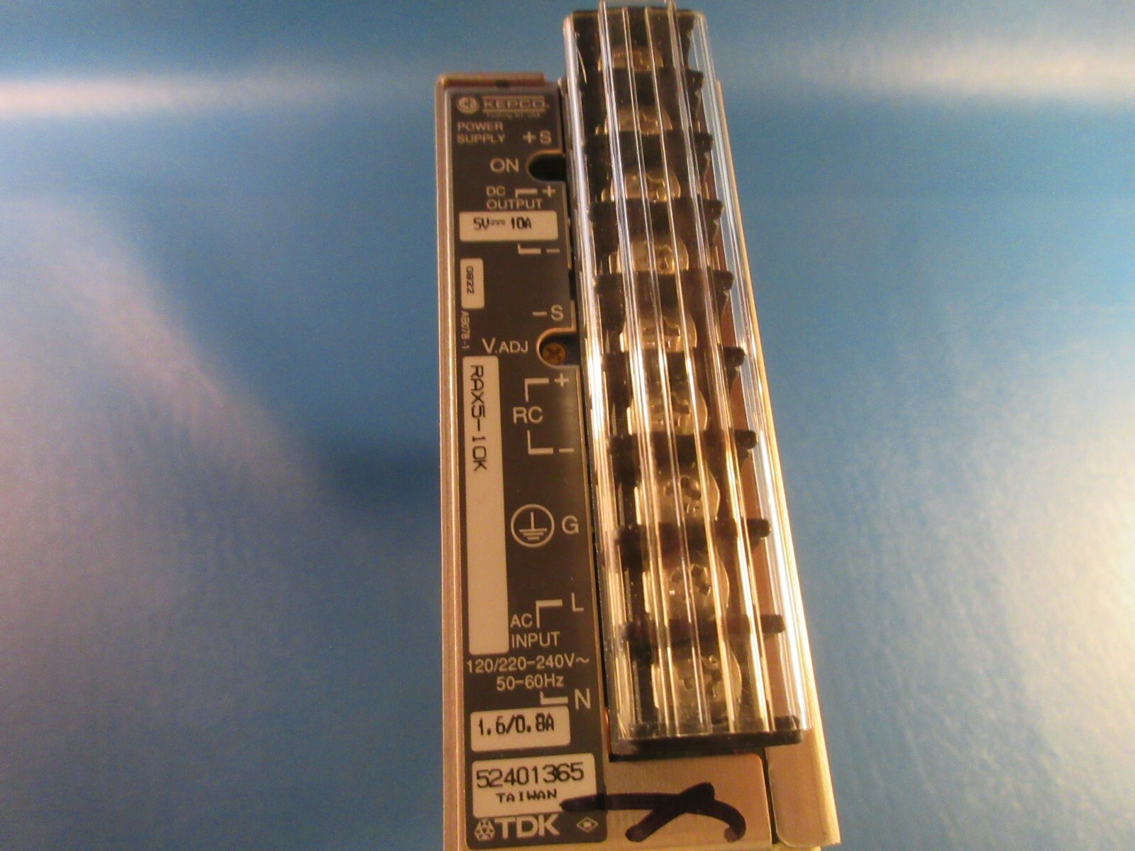 Kepco RAX5-10K Power Supply 120/220-240V, 50/60 Hz Input, no Terminal Shield