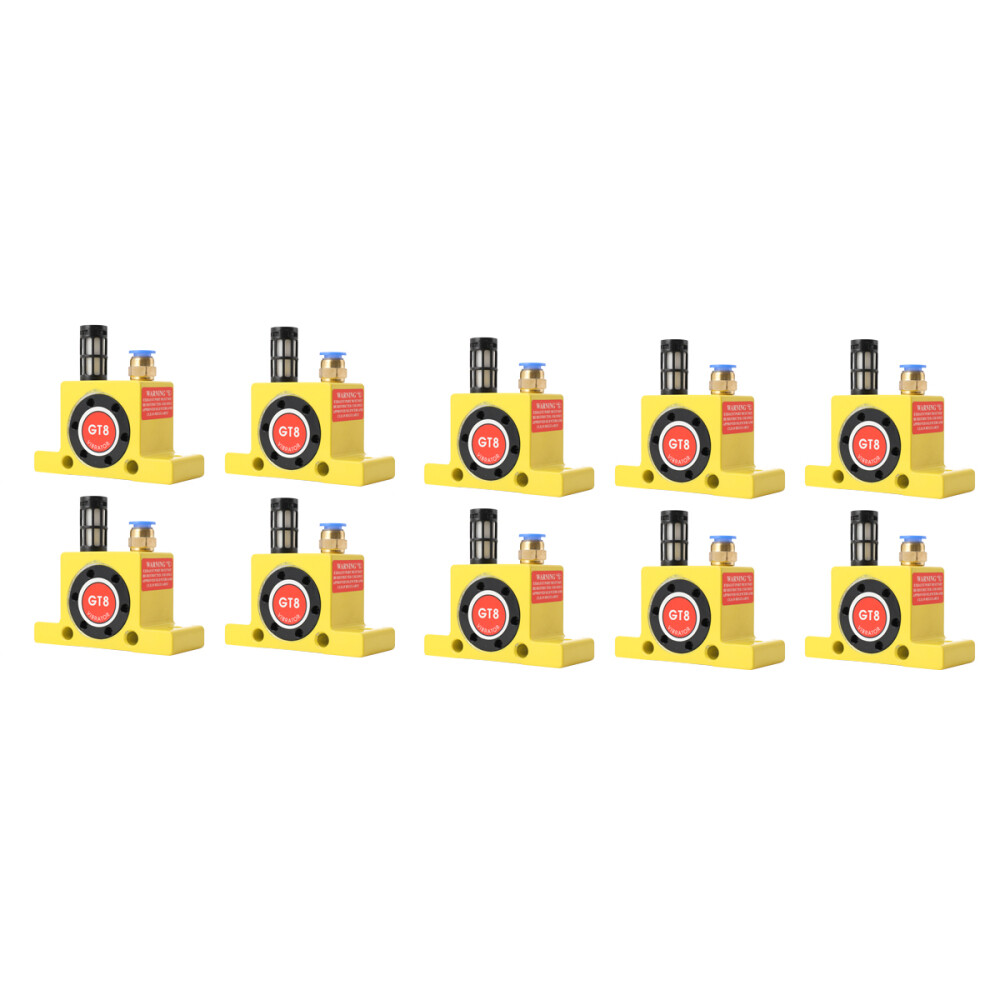 (10-Pieces) GT8 Pneumatic Turbine Vibrators for hopper Golden with Free Muffler