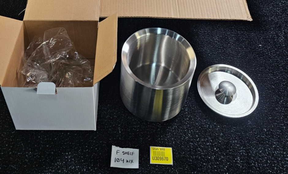 (QTY 2) Focus Hospitality IB-DW3NH Brushed Stainless Steel 3Qt Ice Bucket w/ Lid