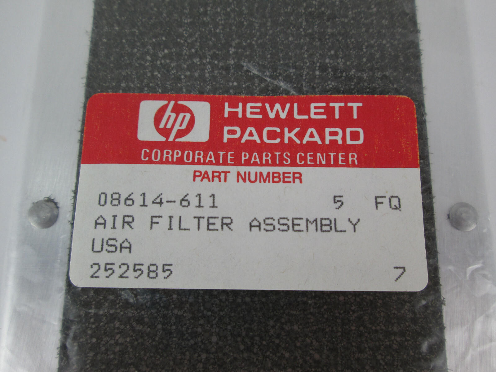 New Old Stock NOS HP Hewlett Packard Air Filter Assembly 08614-611 4130009184425