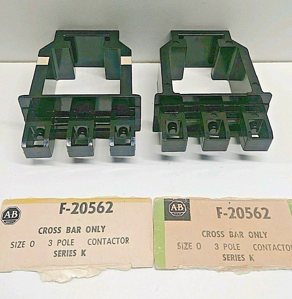 LOT OF (2) NEW OLD STOCK! ALLEN-BRADLEY CROSS BAR 3-POLE CONTACTORS F-20562