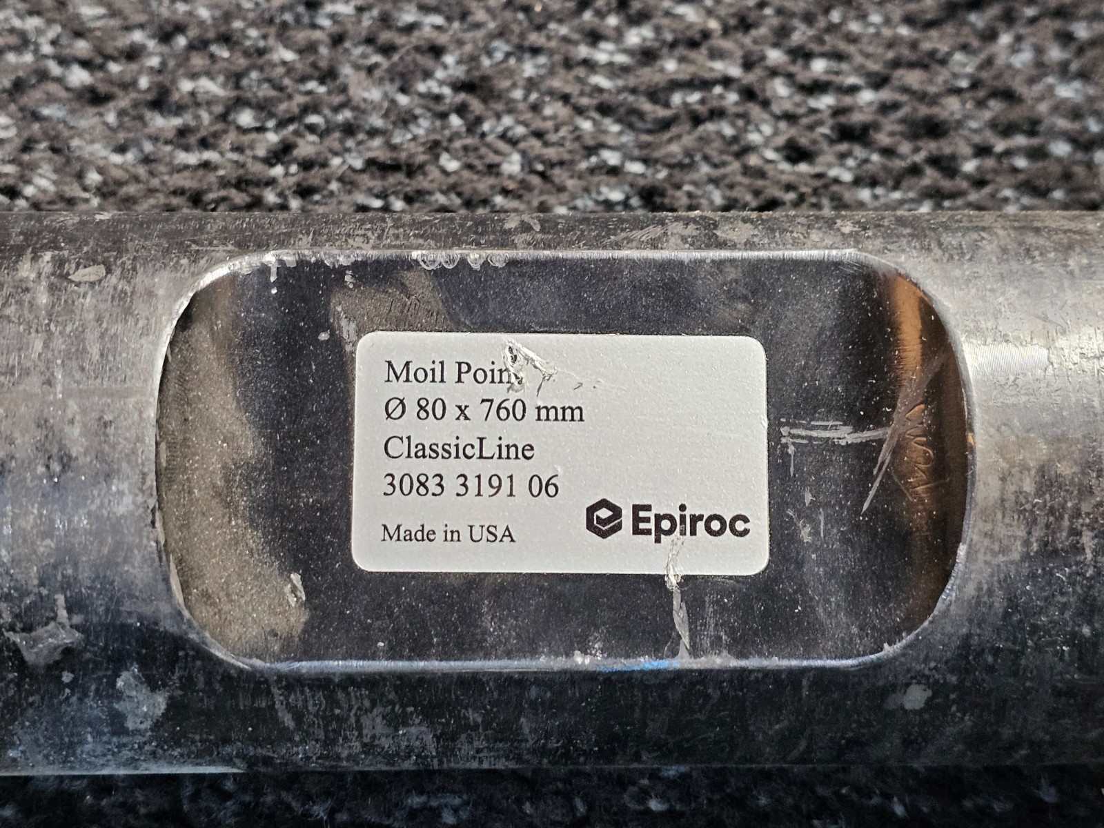 Epiroc 3083 3191 06 Moil Point (Conical) 760 mm for SB302 Classic Line