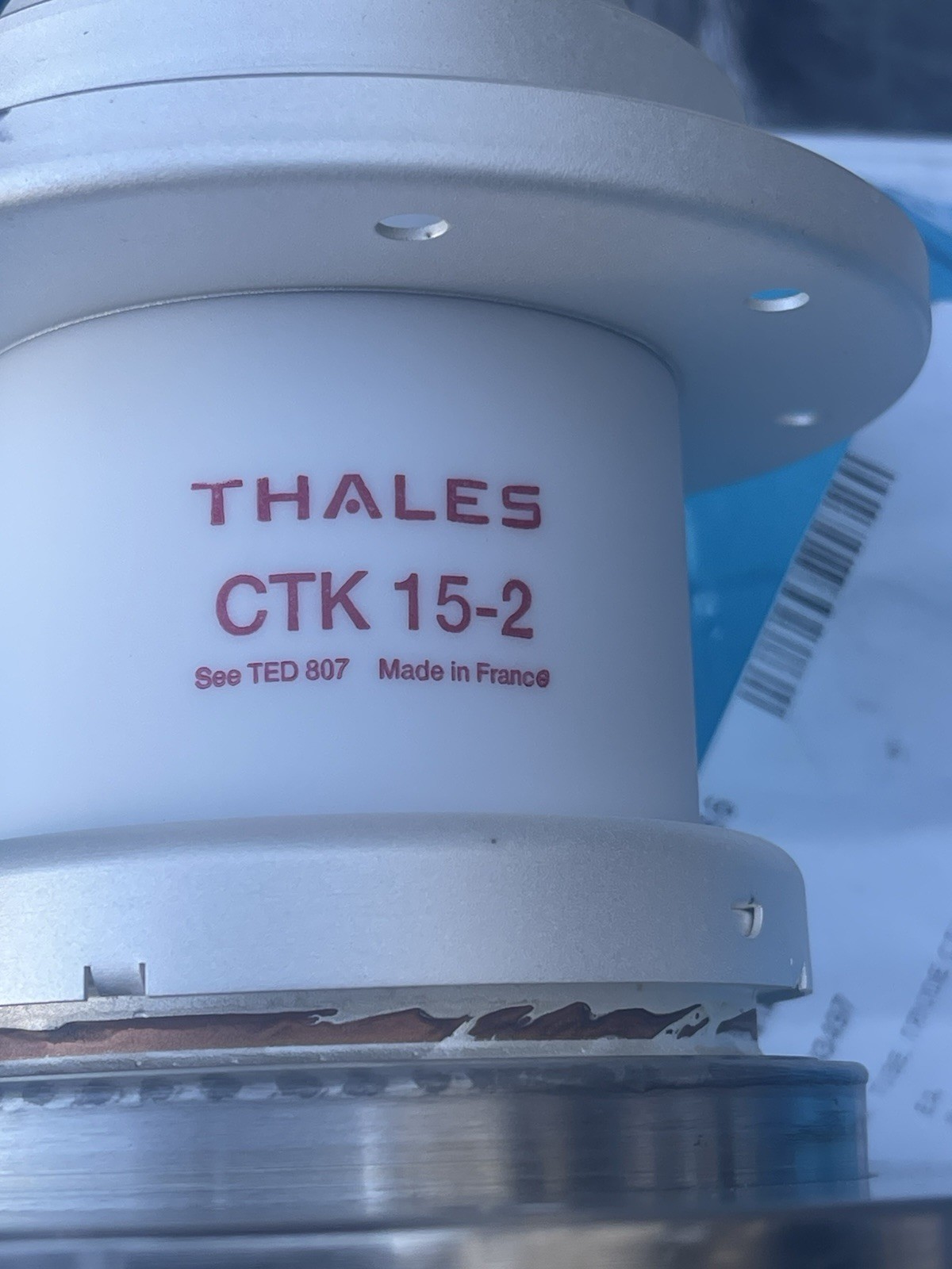 Thales CTK15-2 High Frequency Metal Ceramic Power Triode Tube