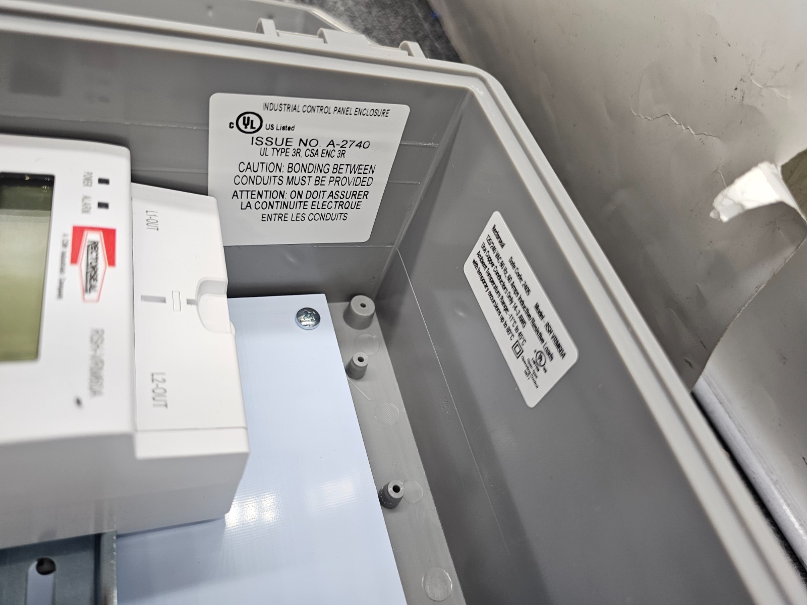 RECTORSEAL RSH-50 VRM KIT: Surge Protector & Voltage Range Monitor 120/240VAC