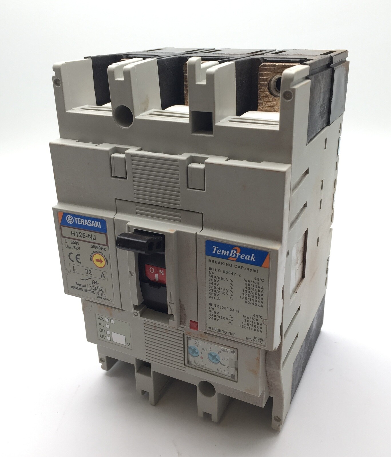 TERASAKI H125-NJ TemBreak Circuit Breaker 3 Pole 32A FC 85KA 415VAC