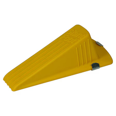 Giant Foot 00967 Door Wedge, Rubber, Yellow, 2″H X 3-1/2″W