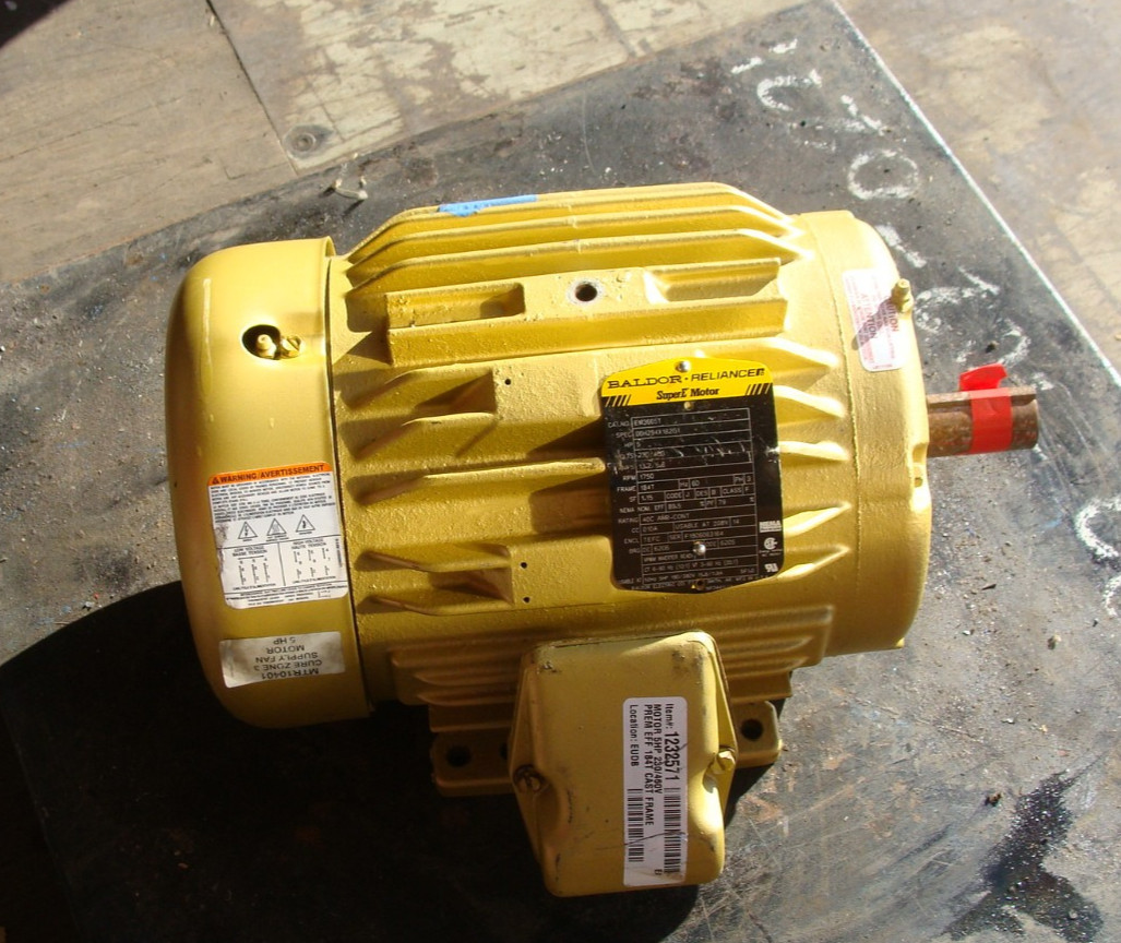 BALDOR ELECTRIC MOTOR EM3665T 5HP 230/460V 13.2/6.6A 1750RPM 3PH