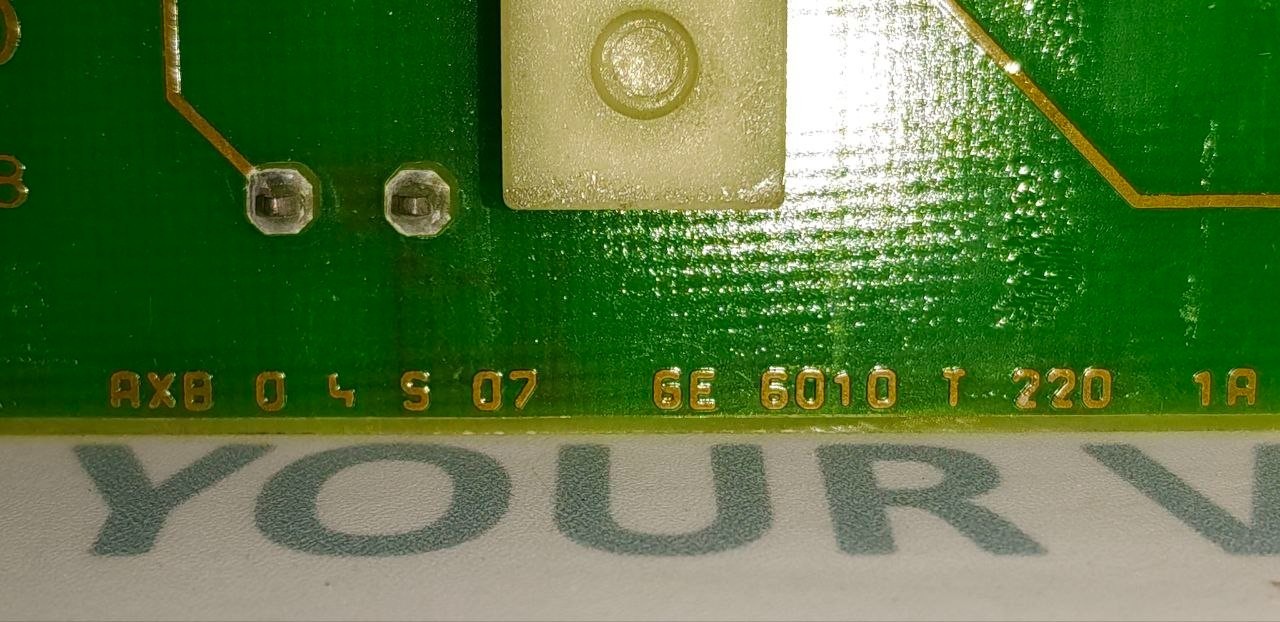 STN Atlas GE 6010 G 220 PCB Circuit Card AXB 04 S 07 GE 6010 T 220 1A 94V