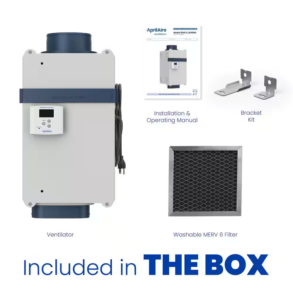 8145 Fresh Air Ventilator with Integrated Control, Powered Damper, and Filter