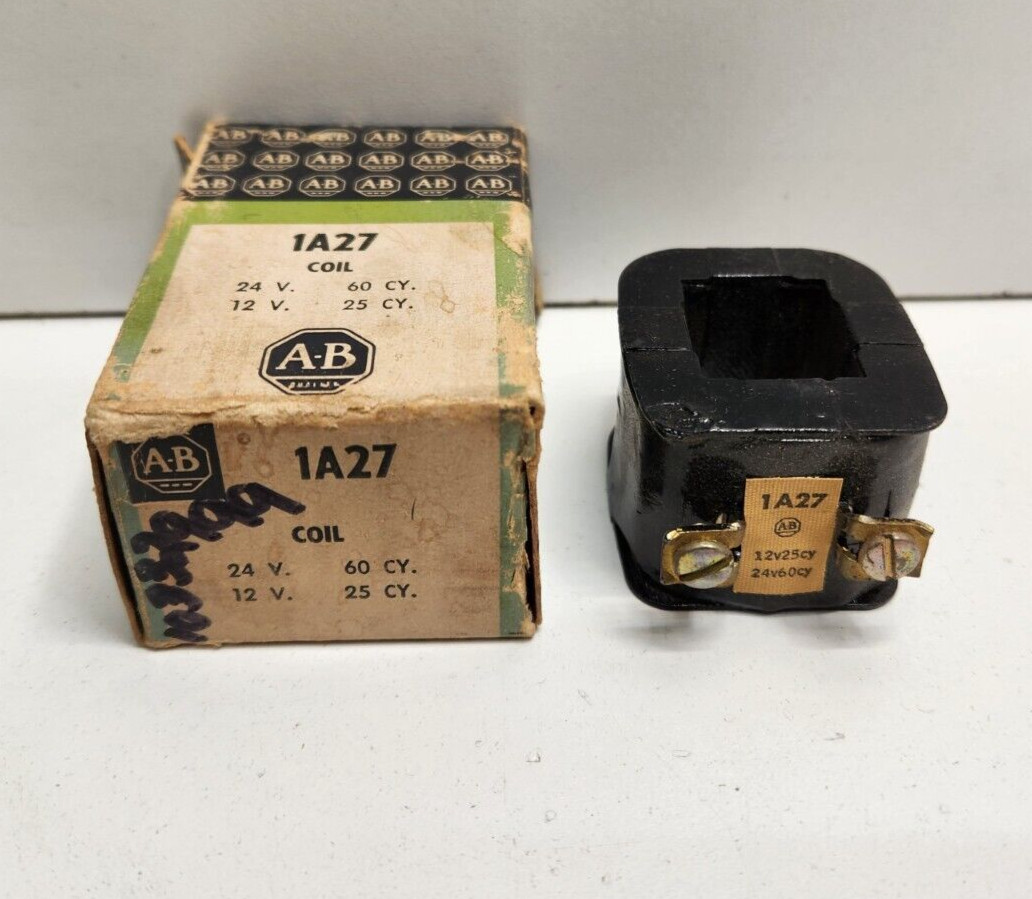 NEW OLD STOCK! ALLEN-BRADLEY CONTACTOR/STRTER 24V COIL 1A27