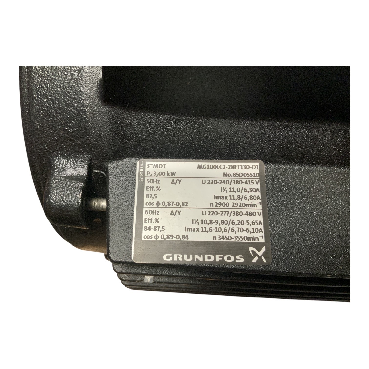 Grundfos MG100LC2-28FT130-D1 3kW 3-Phase Electric Motor 2900RPM IP55