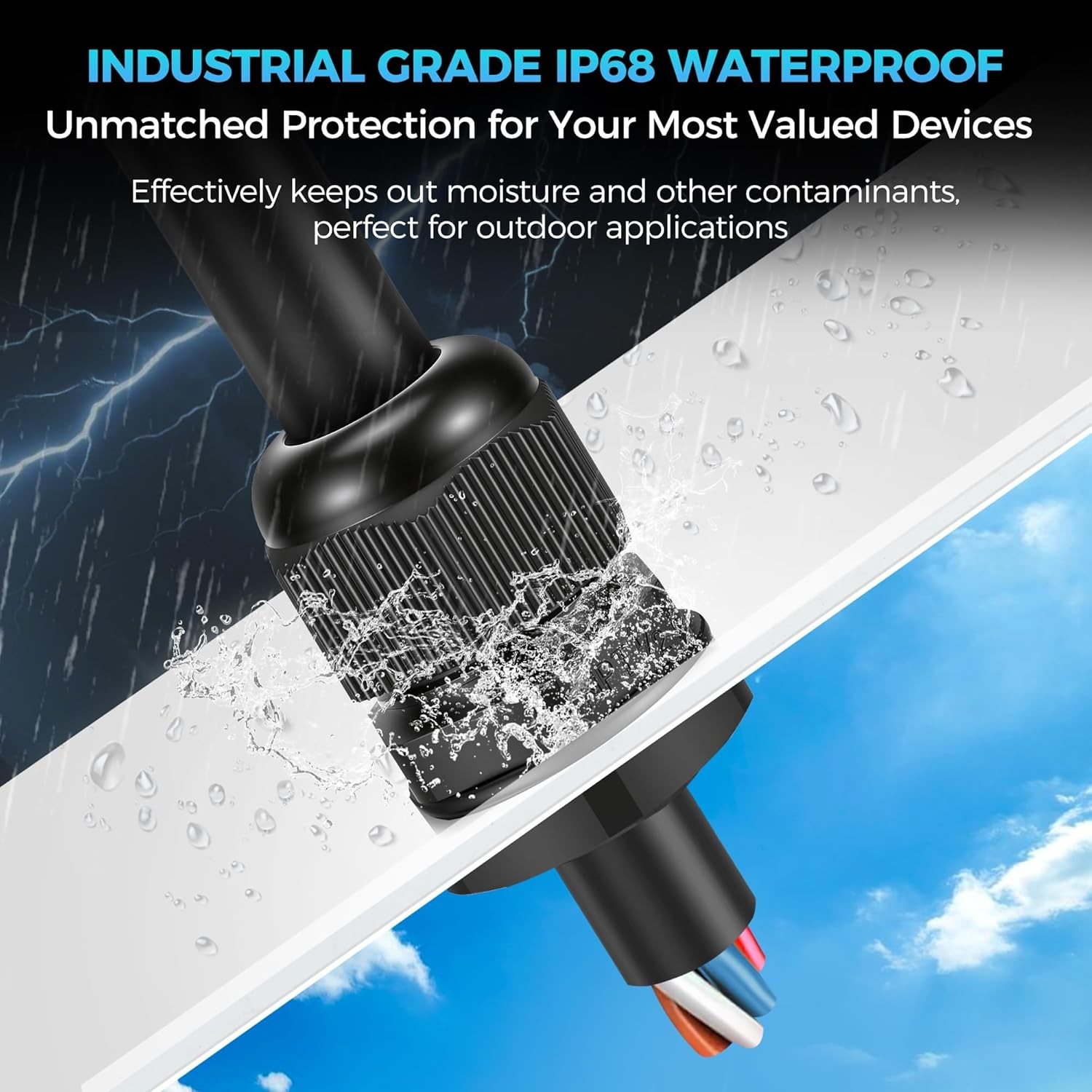 10PCS 1/2 inch NPT Cable Gland Waterproof, Industrial Grade IP68 Waterproof Cabl