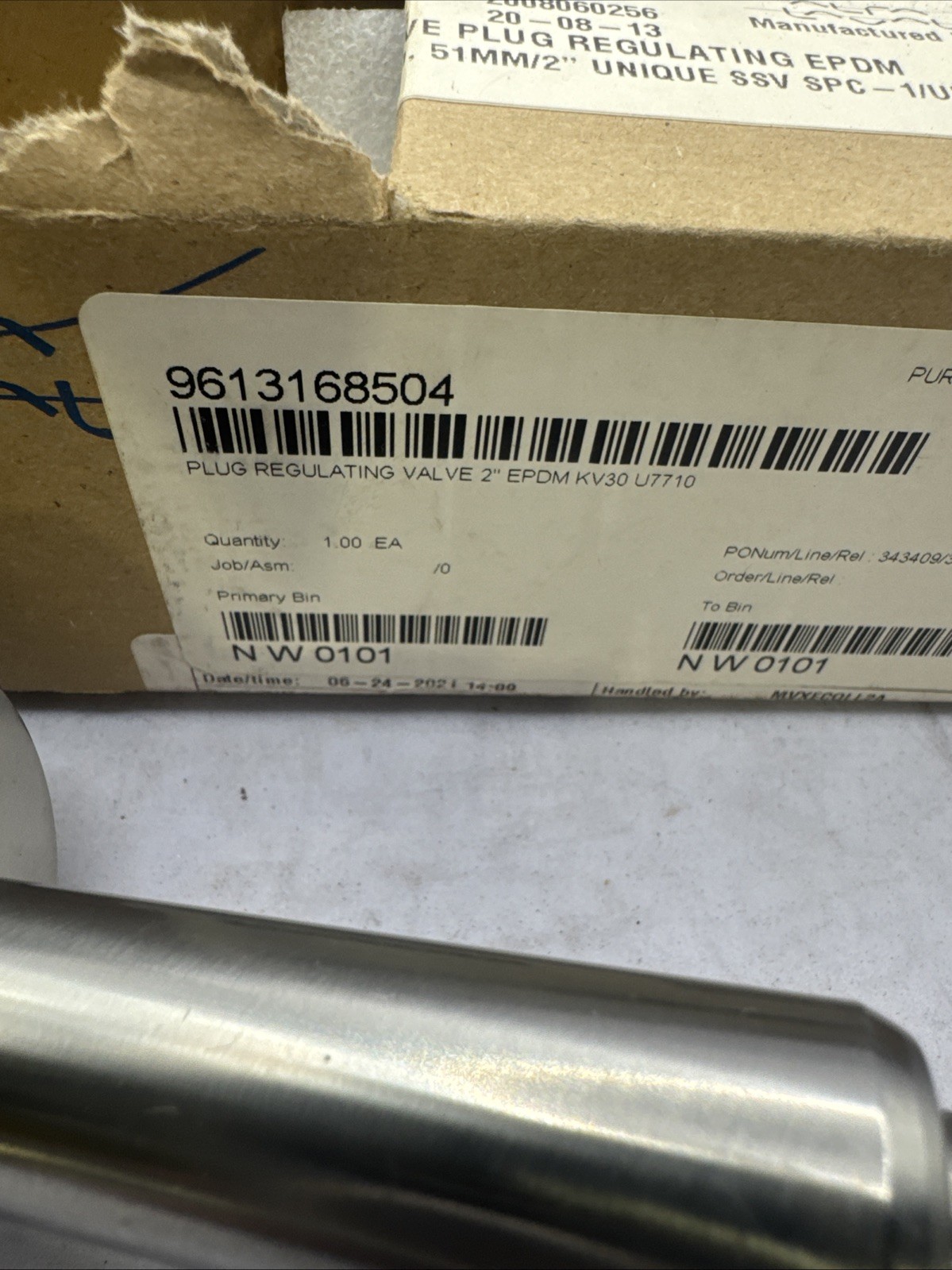 Alfa Laval 9613168504 Valve Plug Regulating EPDM SPC Flow Control Kv30