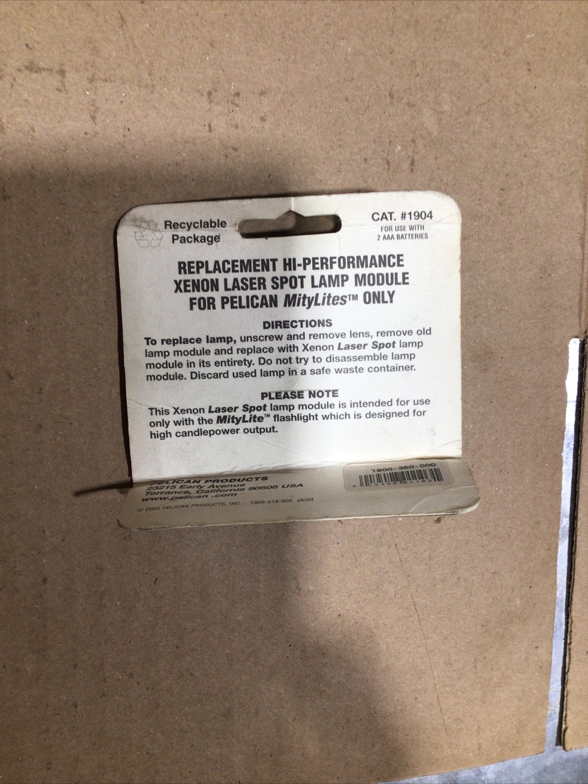 PELICAN Mitylite 2AAA Cat # 1904 NOS