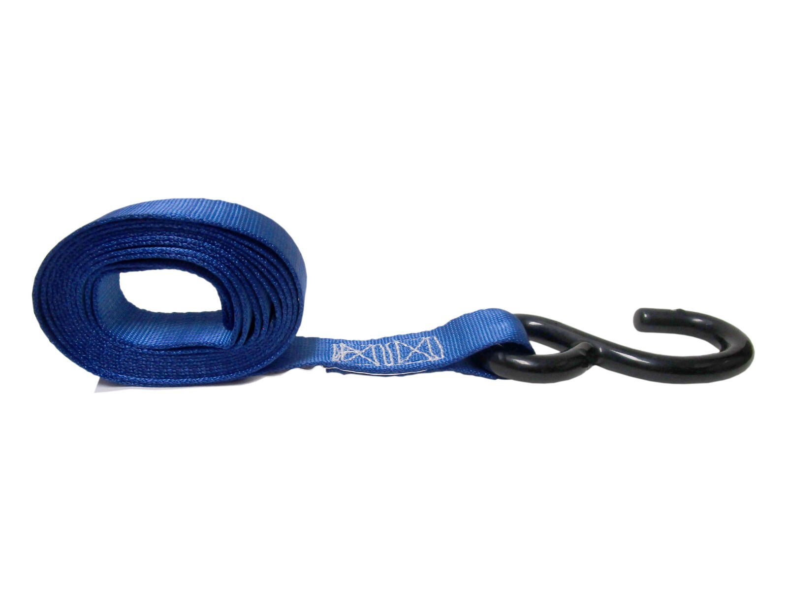 1″ x 12 FT Blue Ratchet Tie Down with Coated S Hook, Pack of Four Cargo Control