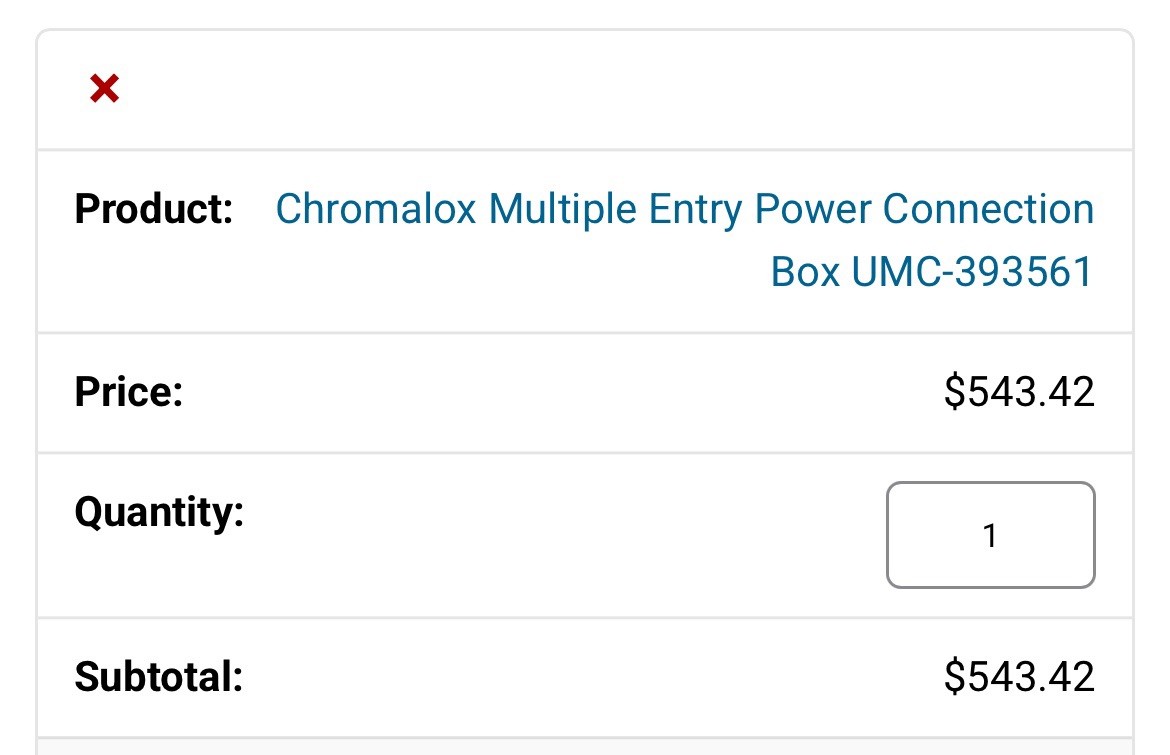 Chromalox UMC Multiple Power Connection Splice Tee Kit for Heat Trace Cables NEW