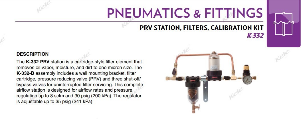 K-332 (M-767) PRV STATION W/H20 & OIL FILTER