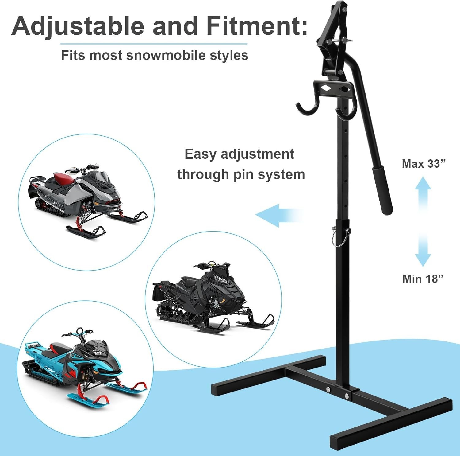 Snowmobile Lever Lift Stand for Yamaha Polaris Arctic Cat etc Sled
