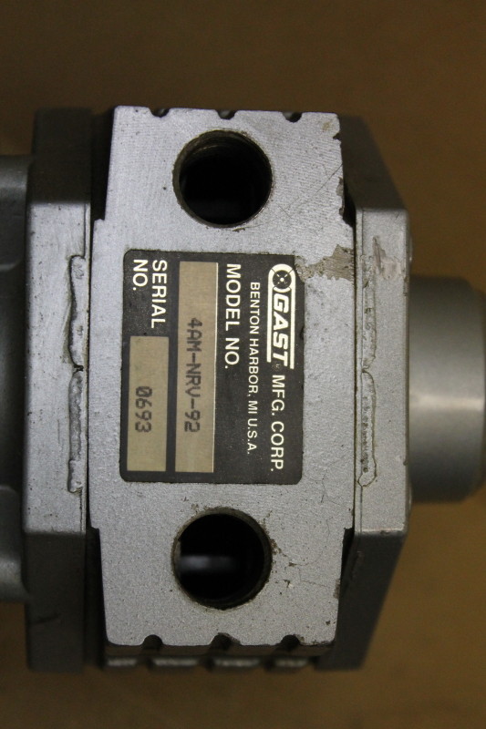 Air motor w/inline gear reducer, 435:1, 434 inlb, Gast 4AM, SM-Cyclo HC 3085/07