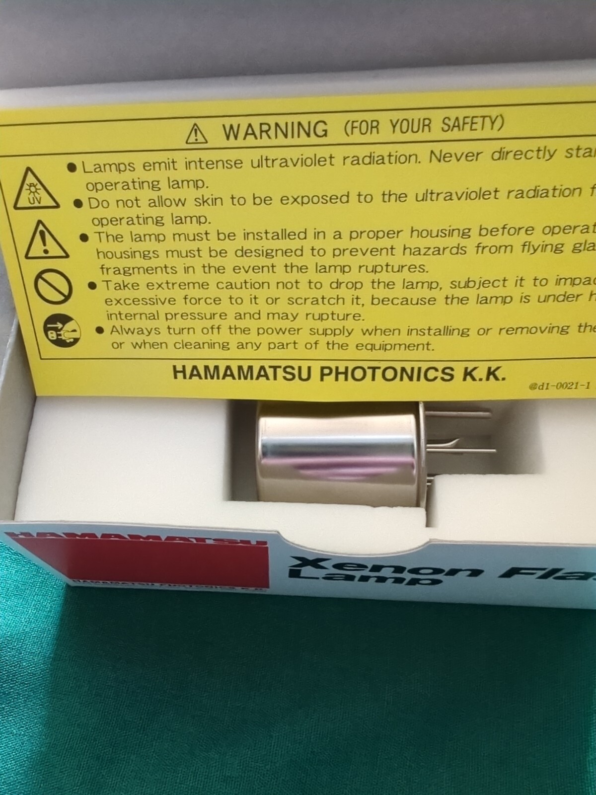 HAMAMATSU TYPE L11301 MOD-A XENON FLASH LAMP *NEW* *NOS*