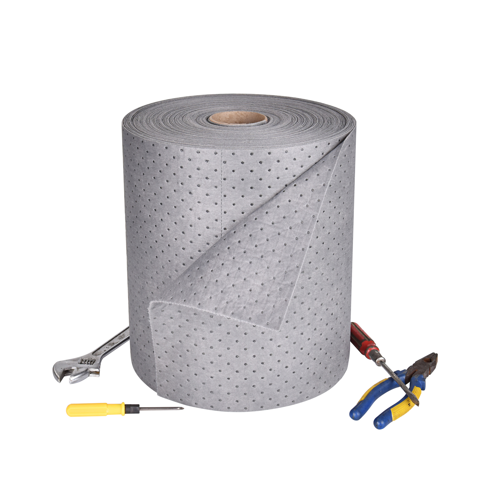 LT010 Gray Oil-Cleanup Premium Heavyweight Absorbent Mat Roll,Absorbs Oils