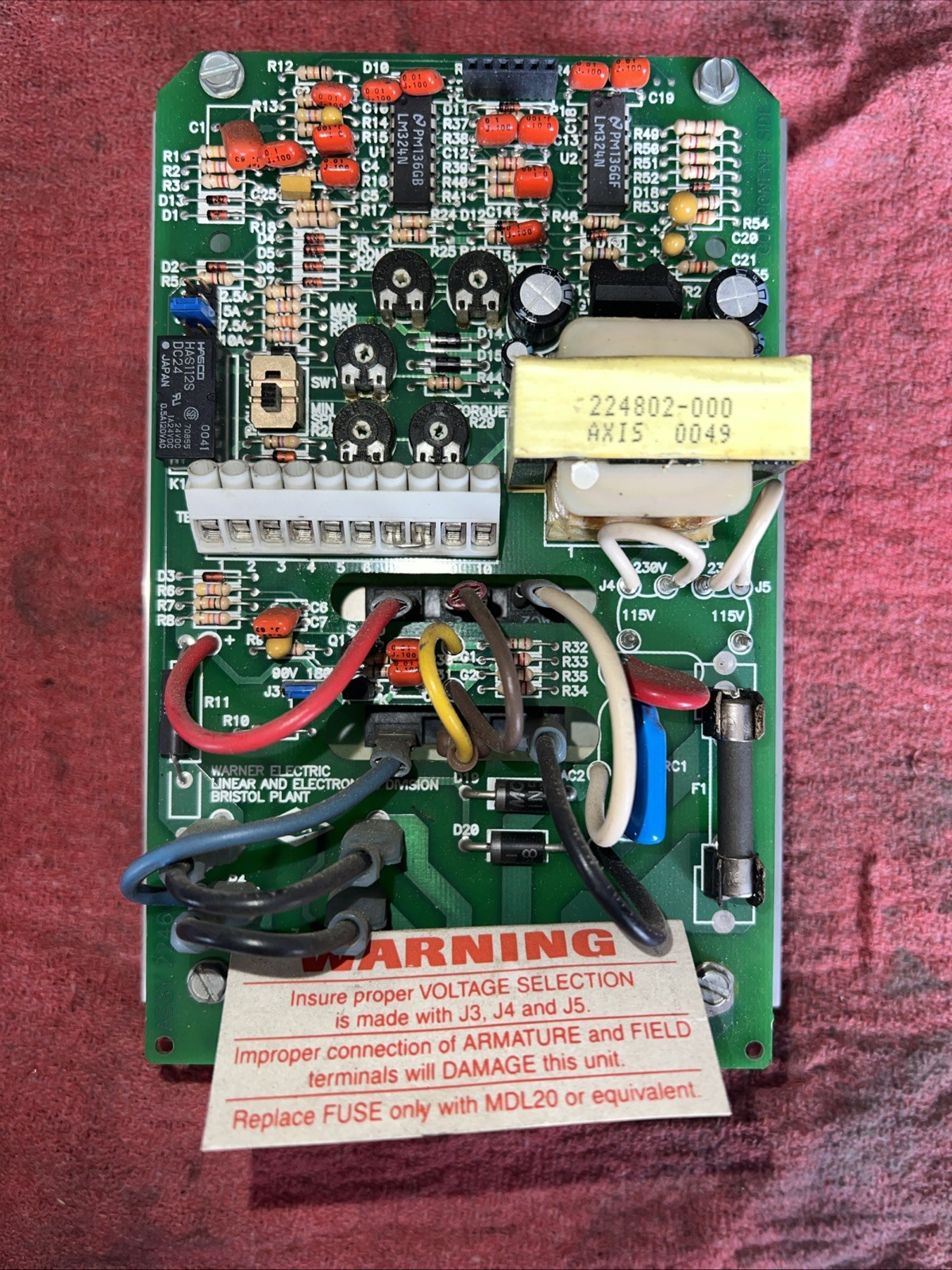 WARNER ELECTRIC B161S 230VAC