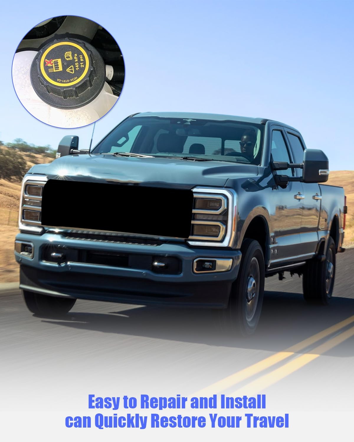 HC34-8101-CA Coolant Reservoir Cap Fit for Ford F250 F350 F450 F550 2015-2019…