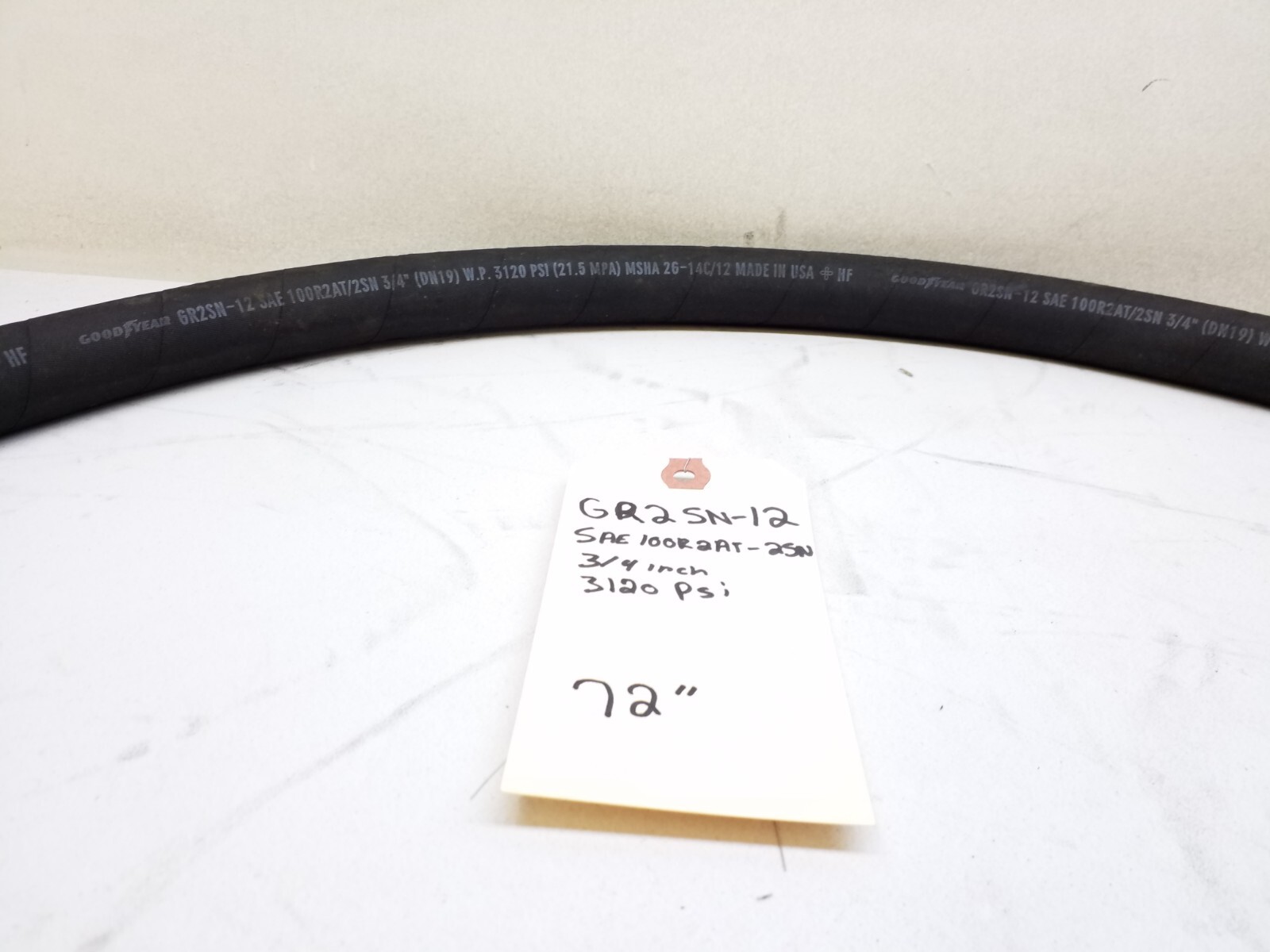 GR2SN-12 GOODYEAR Hydraulic Hose SAE100R2AT-2SN 3/4″ 72 Inches Long 3120 PSI