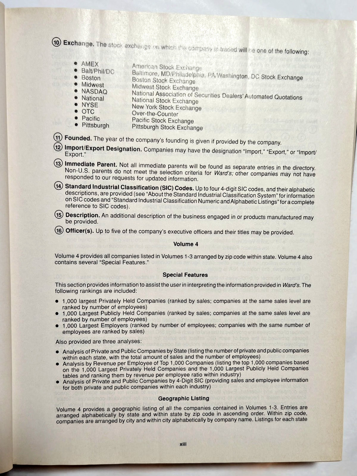 Ward’s Business Directory~ U.S. Private & Public Companies 1994 Vol. I Alpha A-F