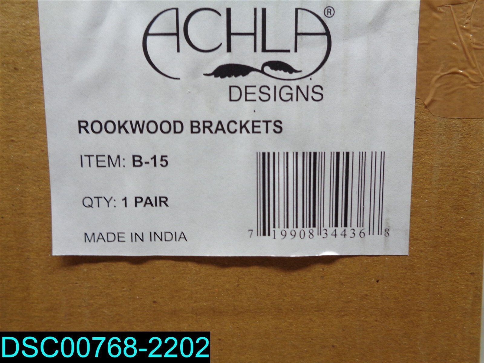 QTY=6: ACHLA Rookwood Brackets Black Powdercoat – B-15