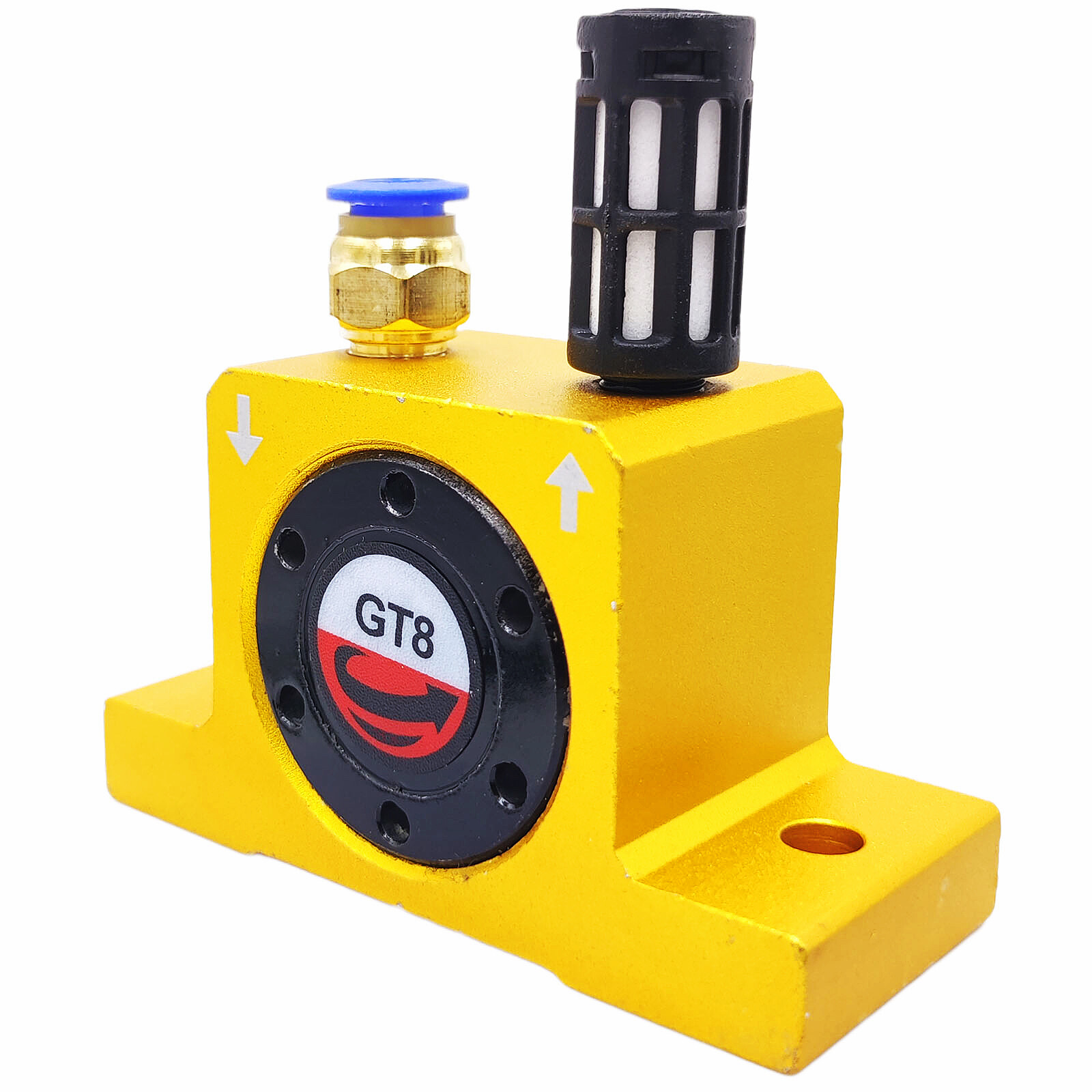 GT08 1/8” Pneumatic Turbine Vibrators Silent Golden Industrial Vibrator
