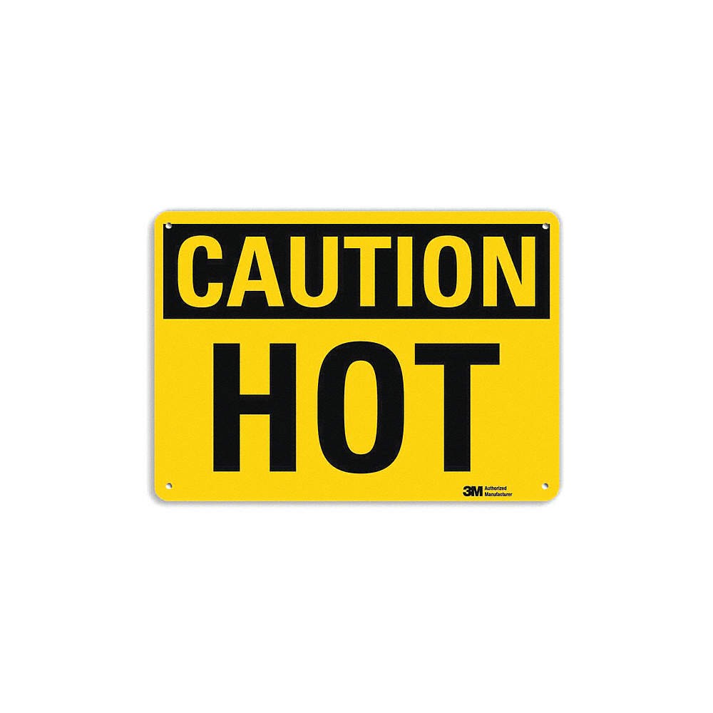 LYLE U4-1424-NA_10x7 Caution Sign,7 in x 10 in,Aluminum 462N24