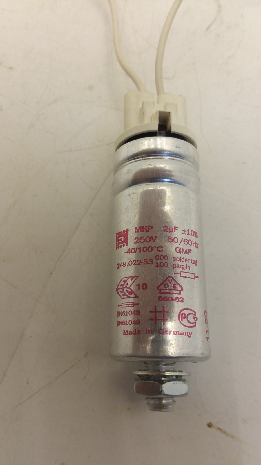 MKP EN6148 MOTOR RUN CAPACITOR -40C°/-40F° TO 100C°/212F° 250 VOLTS 50/60HZ ±25