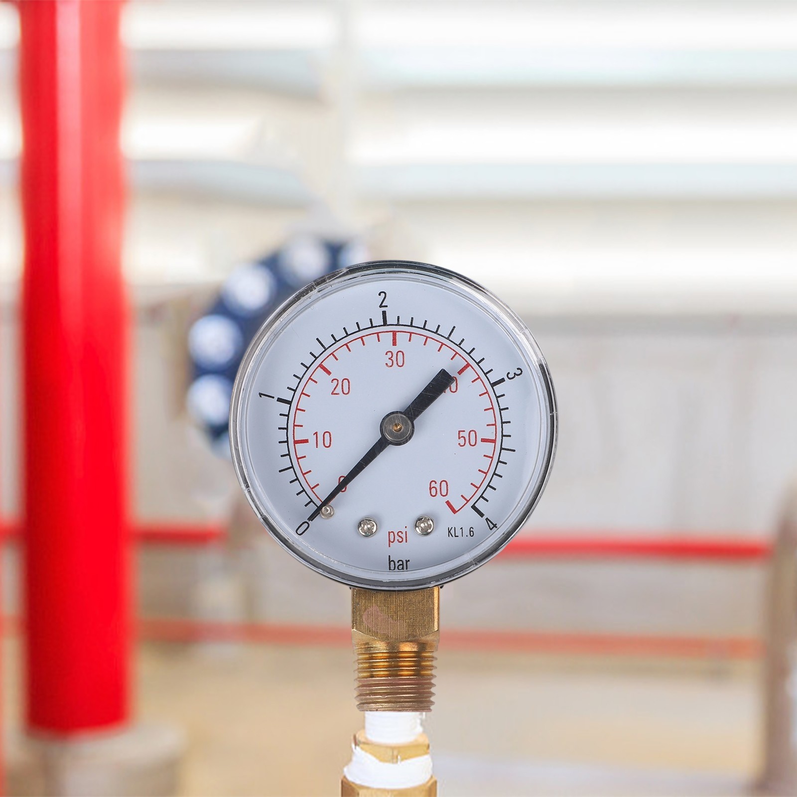Stainless Steel 14in Pressure Gauge for Industrial HVAC Plumbing 0 4 Bar