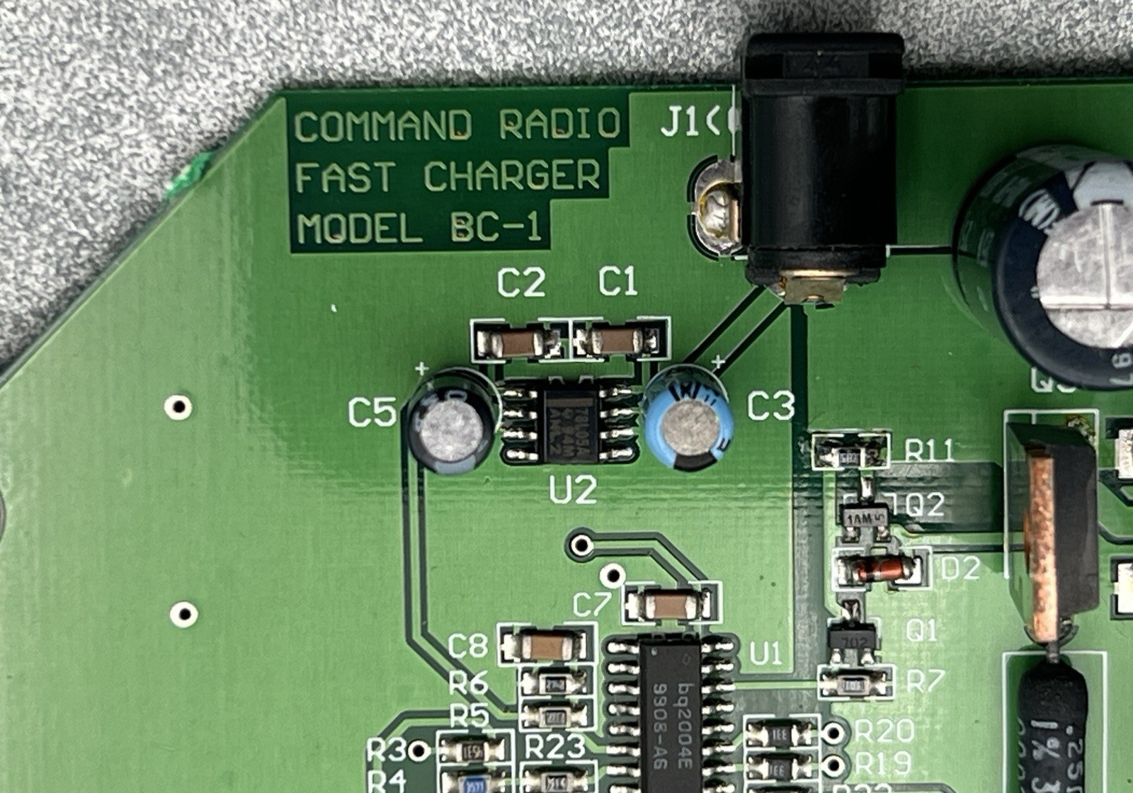 COMMAND RADIO FAST CHARGER BC-1 171E401-A CIRCUIT BOARD ZIONSVILLE BACK SWITCH