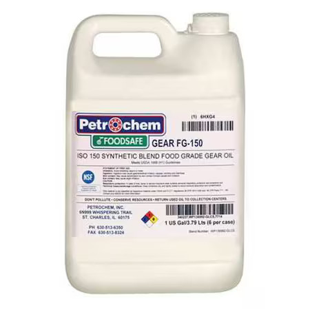 Petrochem Foodsafe Gear Fg-150-001 1 Gal Gear Oil Jug 150 Iso Viscosity, 85W
