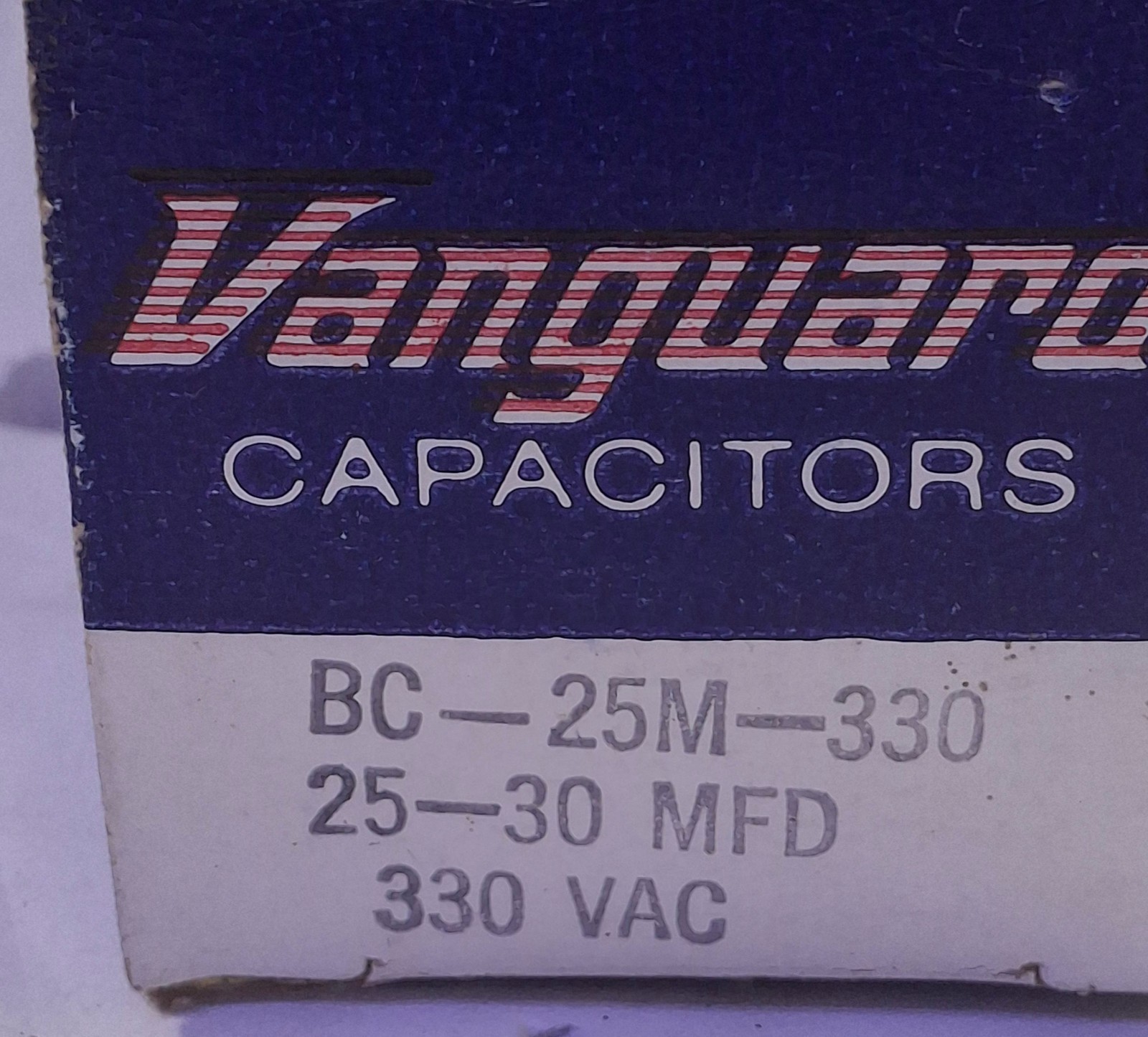 1 NEW VANGUARD BC-25M-330 25-30 MFD START CAPACITOR NIB ***MAKE OFFER***