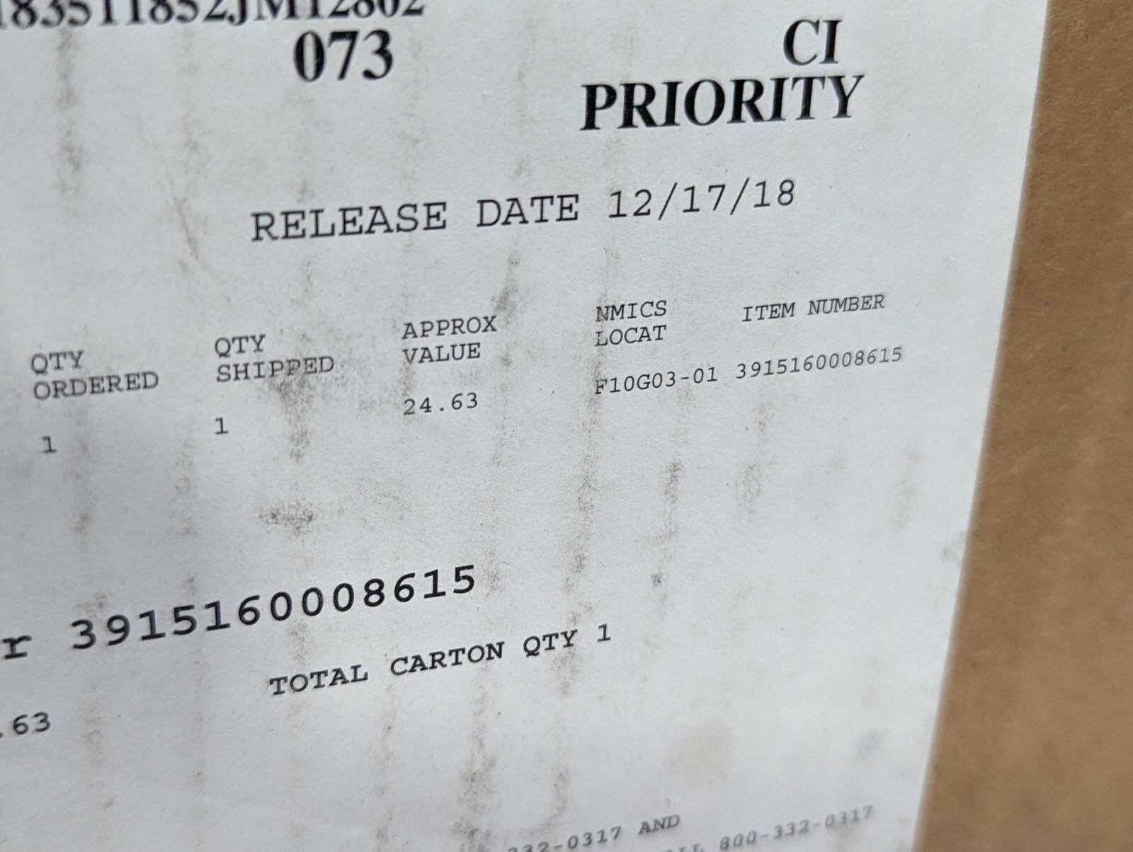3915-16-000-8615 USPS2001879 Pallet Retaining Wedge