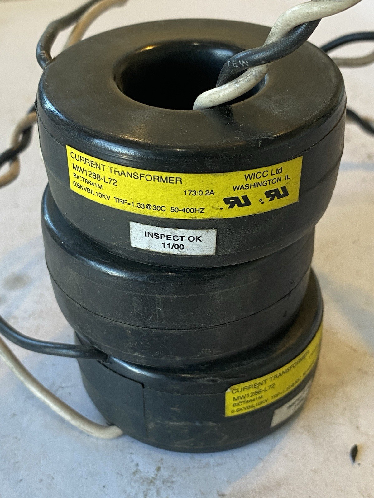 WICC MW1288-L72 Current Transformer 173:0.2A 10kV 50-400Hz Industrial Lot 3