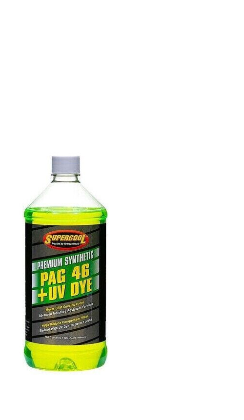 Supercool P46-32D A/C Compressor Pag Lubricant, W/Uv Dye Bottle 1 QT/32oz