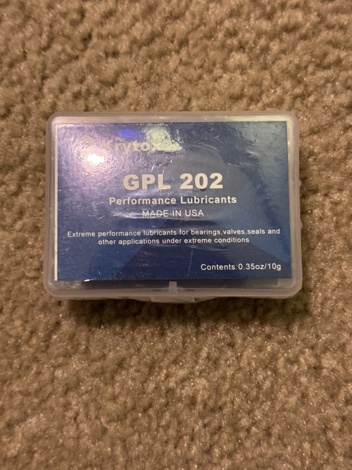 Chemours Krytox GPL 202 – 0.35oz/10g, Performance Lubricants for Bearings