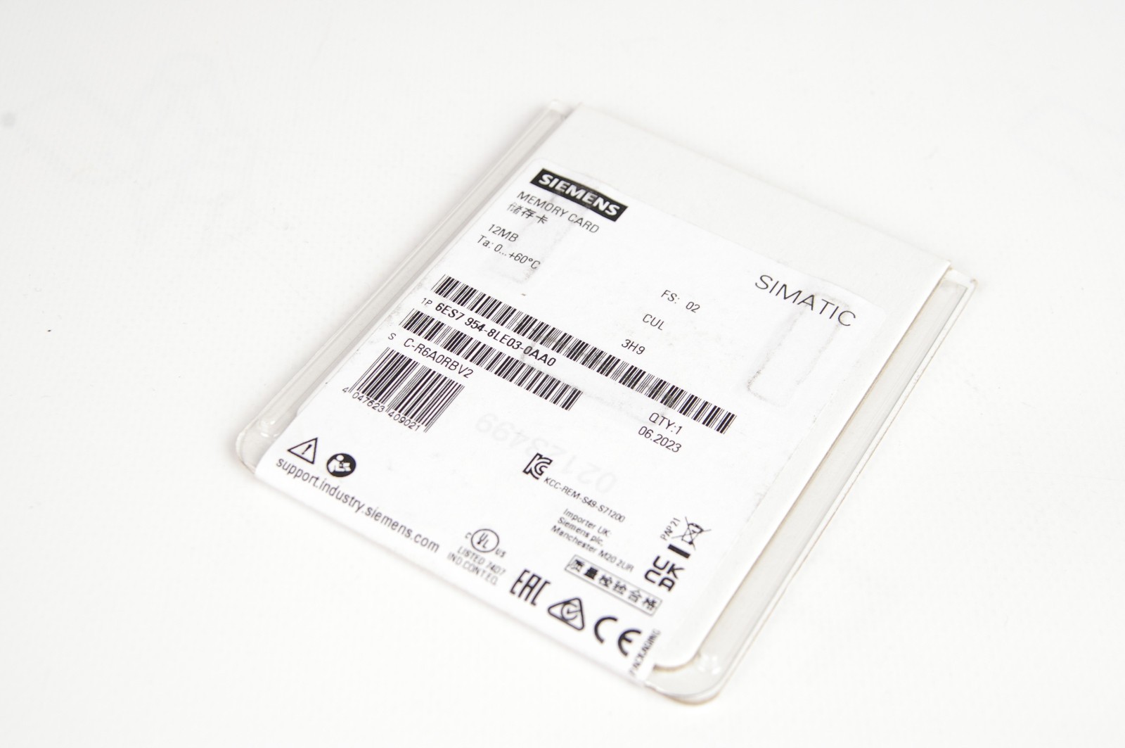 Siemens 6ES7954-8LE03-0AA0 6ES7 954-8LE03-0AA0 Simatic S7 Memory Card