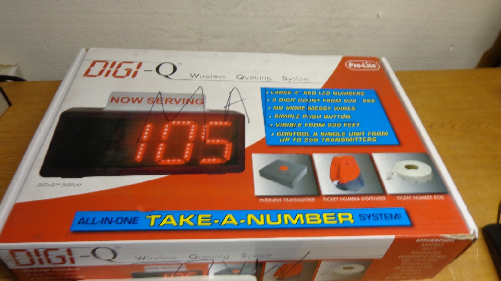 Digi-Q All-in-One Take-A-Number System Wireless Queuing System (No Remote)
