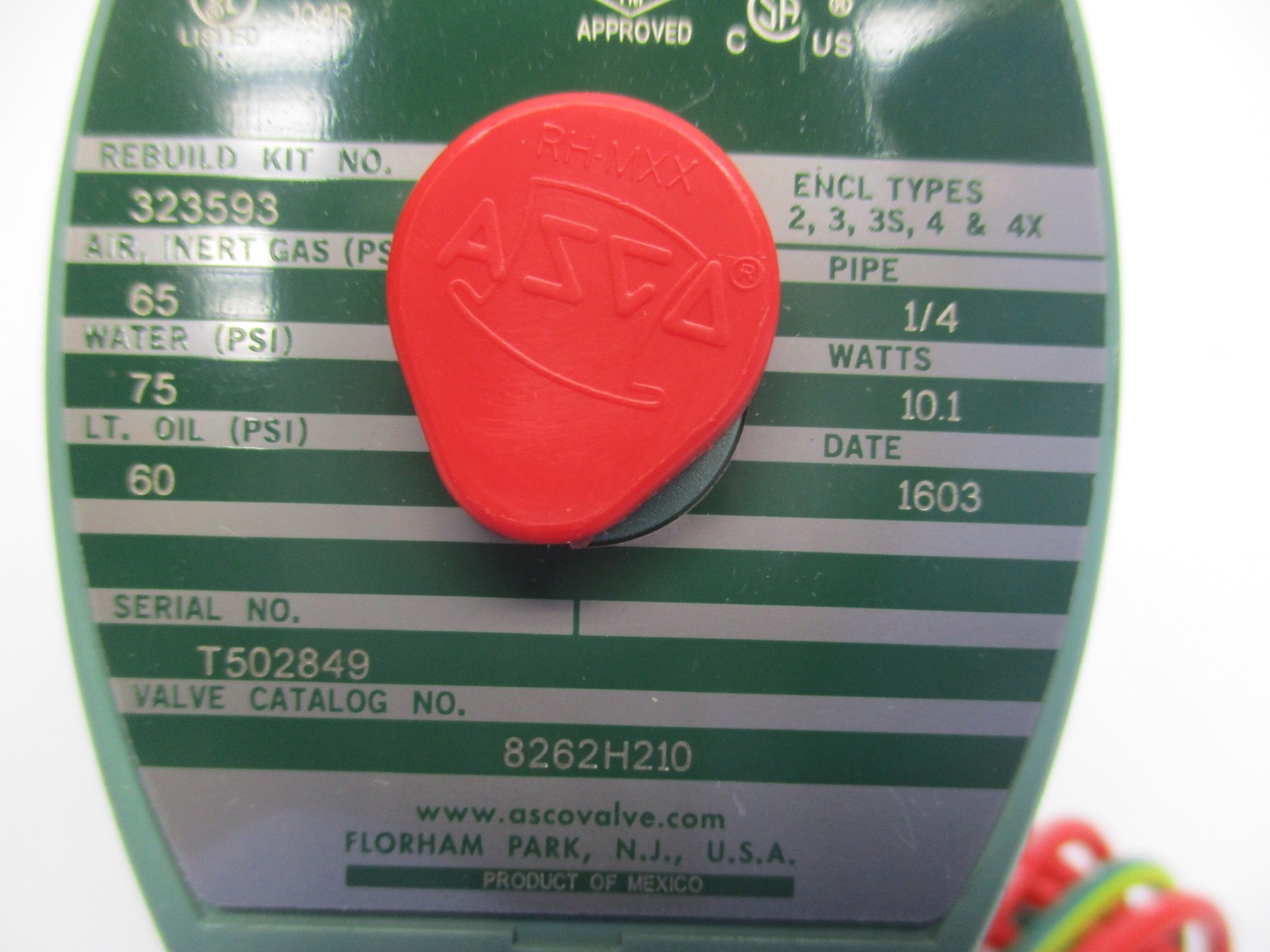 ASCO 8262H210 110/120V 75PSI 1/4″ NSMP